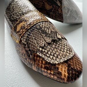 H&M Faux Snake Skin Loafer, 40 | 8.5